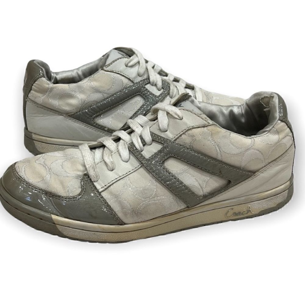 Coach Nova Signature C Silver Sneakers 9M - Picture 1 of 14